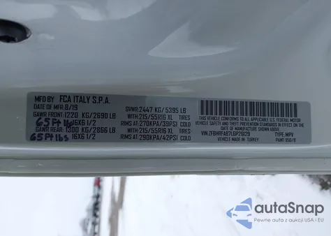 2020 Ram Promaster City Tradesman z USA, uszkodzony, nr VIN ZFBHRFAB7L6P26129